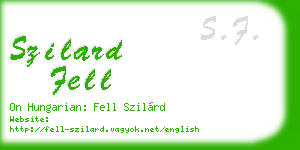 szilard fell business card